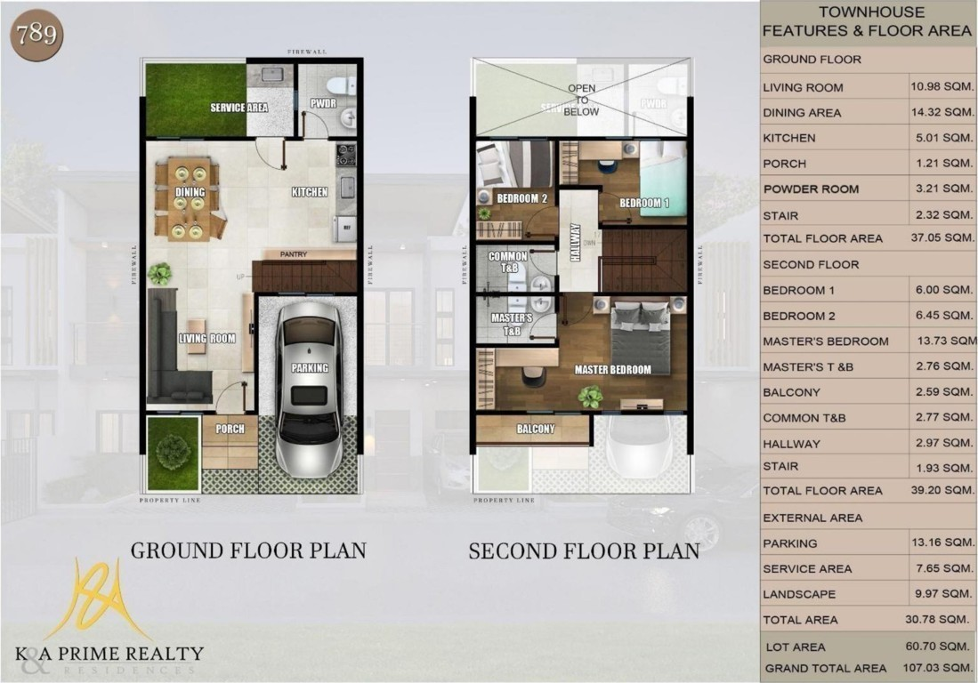 marigold townhouse floor plan